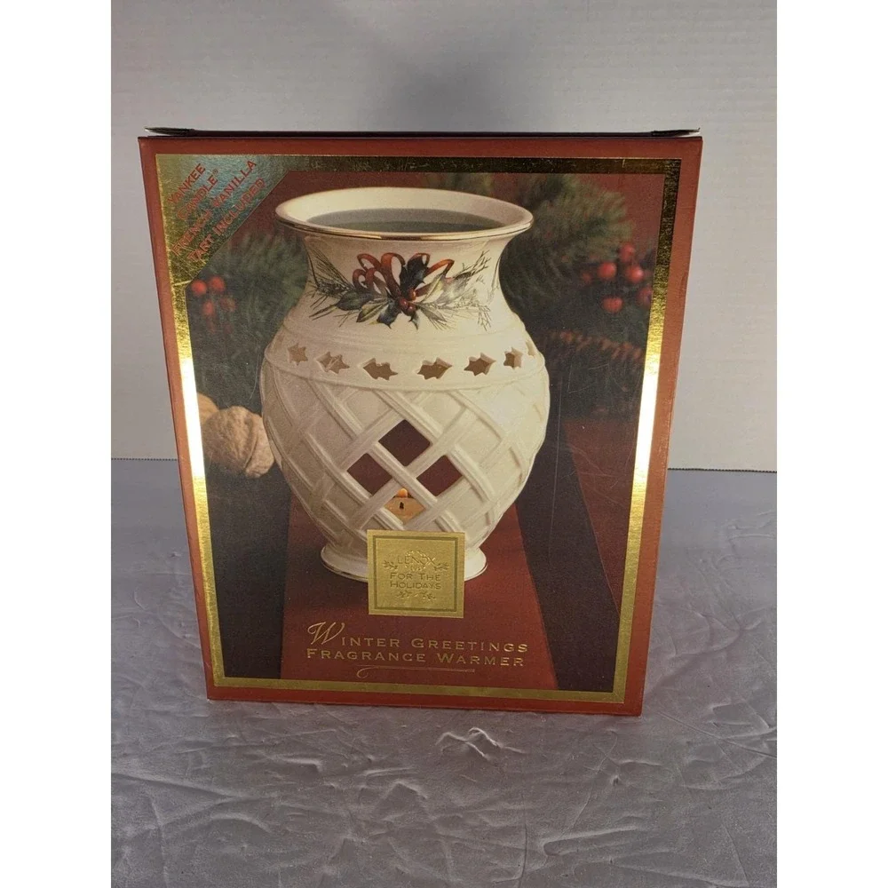 Lenox Winter Greetings Fragrance Warmer Catherine McClung Holiday w/ Box